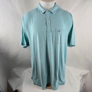 Cuffy’s Cape Cod Shirt Mens XL Green Polo Striped Stretchy Preppy Classiccore
